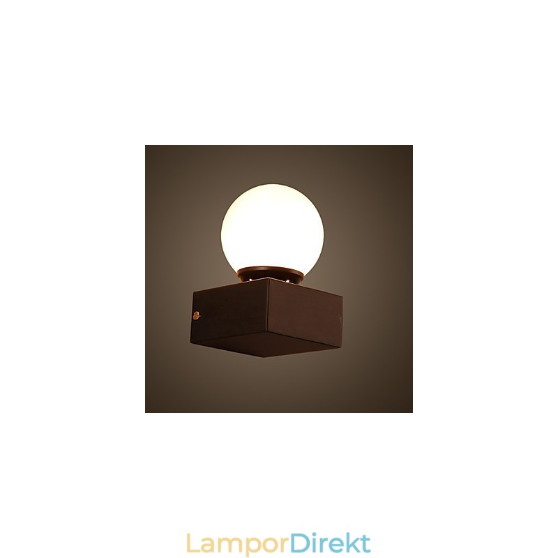 Ball Loft Kreativ Vägglampa Smidesjärn Vägglampa Återställa Antika Sätt Lights