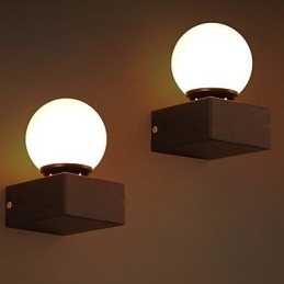 Ball Loft Kreativ Vägglampa Smidesjärn Vägglampa Återställa Antika Sätt Lights