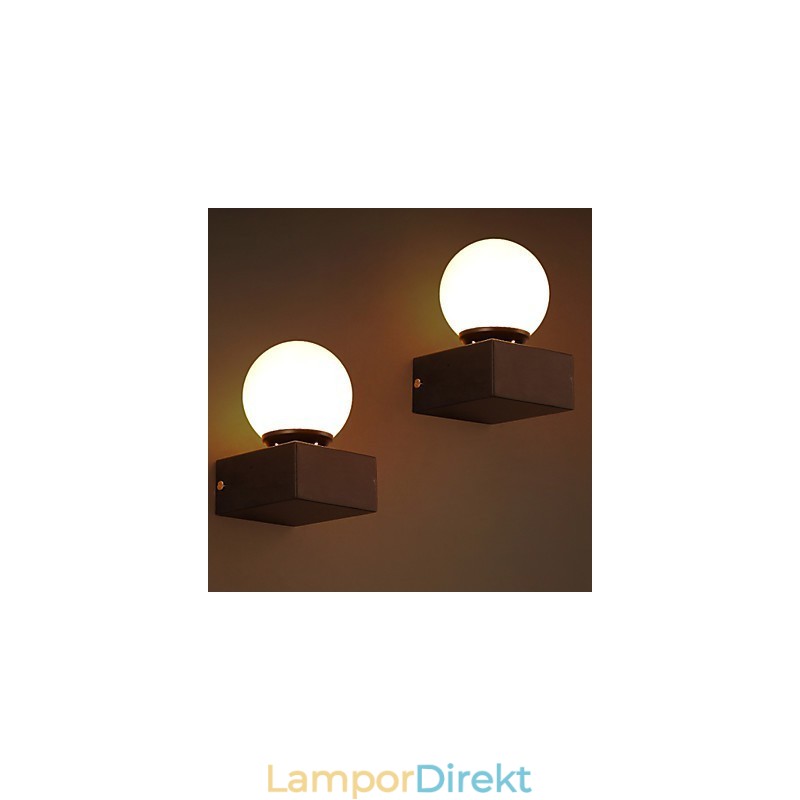 Ball Loft Kreativ Vägglampa Smidesjärn Vägglampa Återställa Antika Sätt Lights