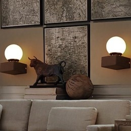 Ball Loft Kreativ Vägglampa Smidesjärn Vägglampa Återställa Antika Sätt Lights