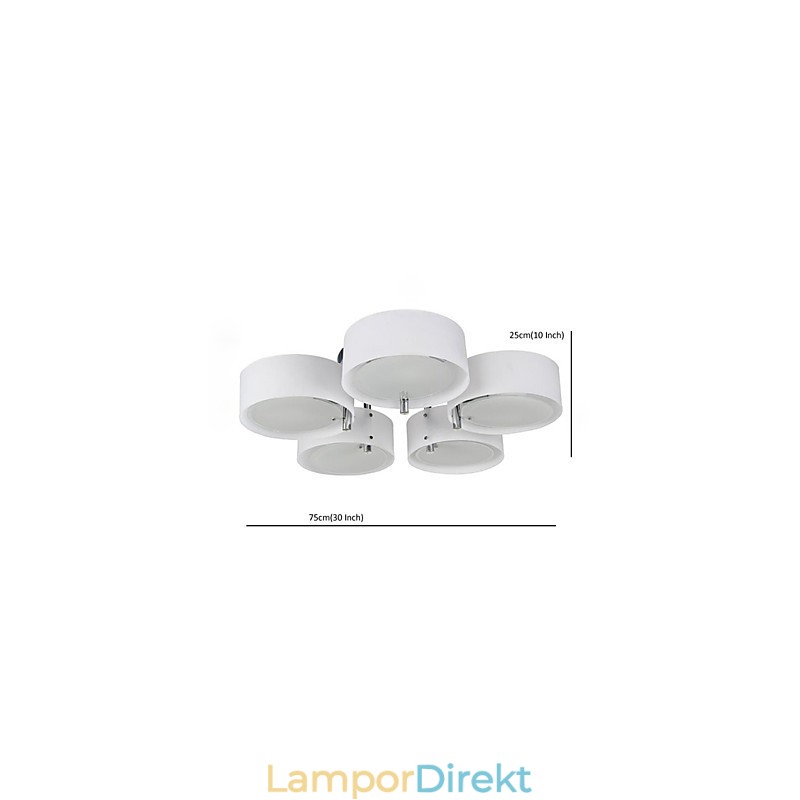 Flush Mount Modern Contemporary 5 Lights Ceiling Light Metal