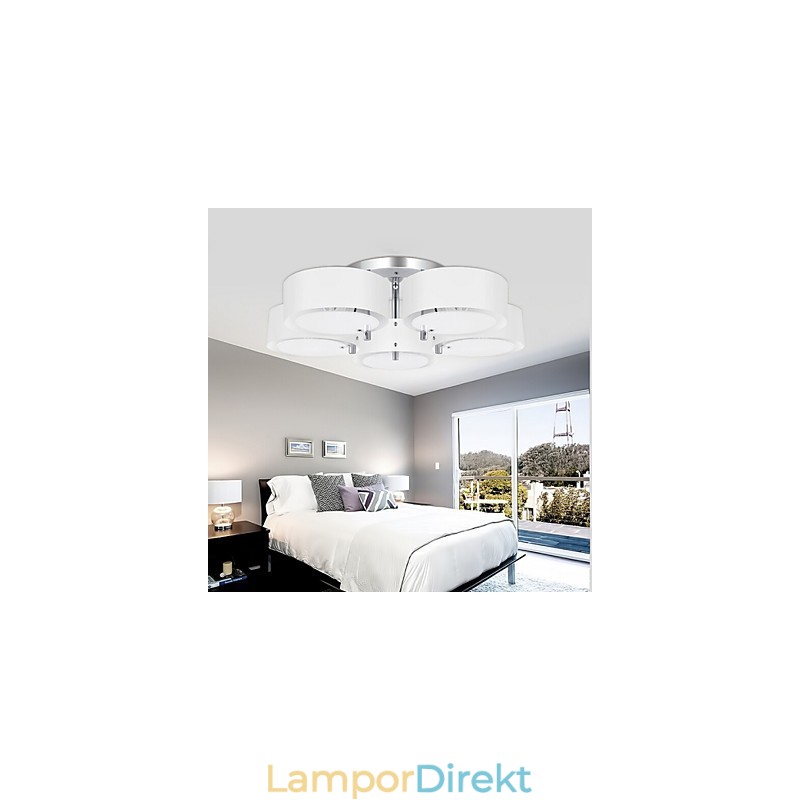 Flush Mount Modern Contemporary 5 Lights Ceiling Light Metal