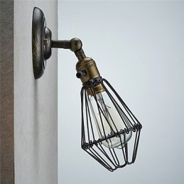 Vintage Stil Industriell Öppning Och Stängning Ljus Vägglampa Bur Lampa Loft Återställa Antika Sätt Vägglampa