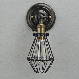 Vintage Stil Industriell Öppning Och Stängning Ljus Vägglampa Bur Lampa Loft Återställa Antika Sätt Vägglampa