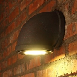 Loft Personlighet Vintage Bar Disk Vattenrör Vägglampa Spot Light Lot Belysning Montering Trapp Balkong Lampa