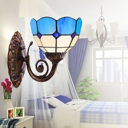 Europe Typ Återställande Av Antika Sätt Vägglampa Creative Mediterranean Glass Lights