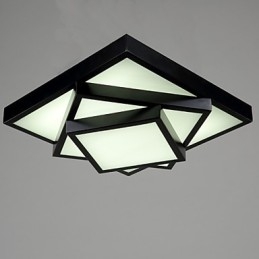 Square Flush Mount Modern Contemporary Ceiling Light Metal