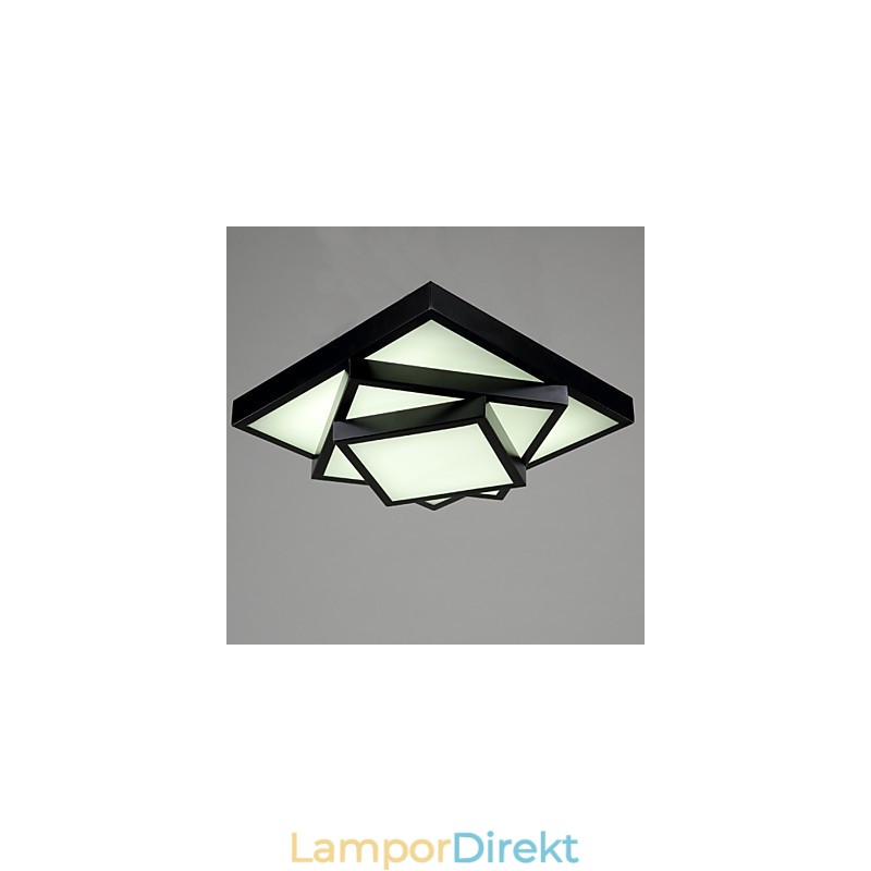 Square Flush Mount Modern Contemporary Ceiling Light Metal