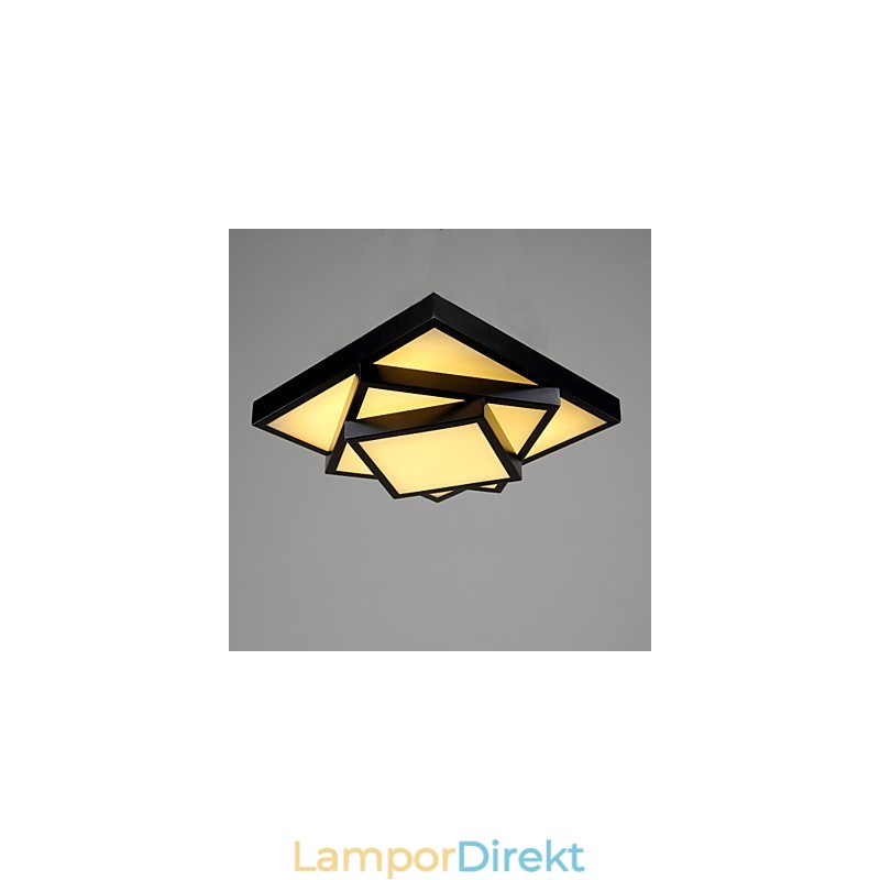 Square Flush Mount Modern Contemporary Ceiling Light Metal