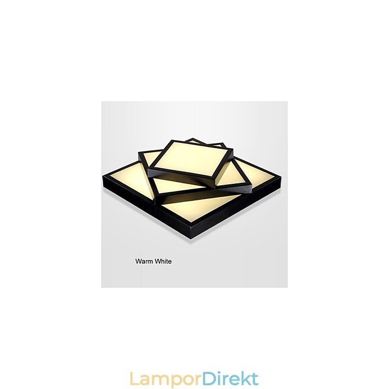 Square Flush Mount Modern Contemporary Ceiling Light Metal
