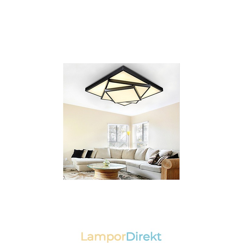 Square Flush Mount Modern Contemporary Ceiling Light Metal