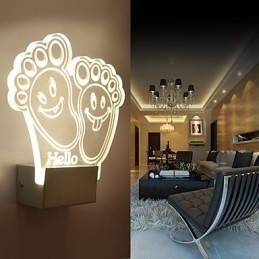 Akryl Vägglampa Pvc Lampa Ljus Chip Modern Contemporary Metal