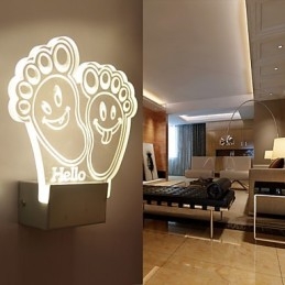 Akryl Vägglampa Pvc Lampa Ljus Chip Modern Contemporary Metal