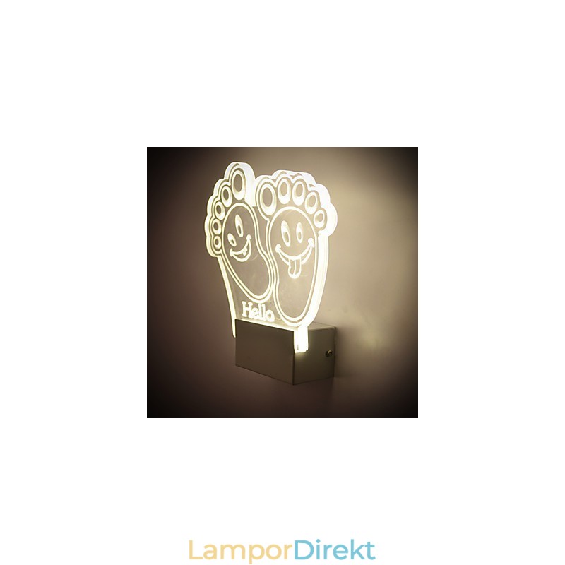 Akryl Vägglampa Pvc Lampa Ljus Chip Modern Contemporary Metal