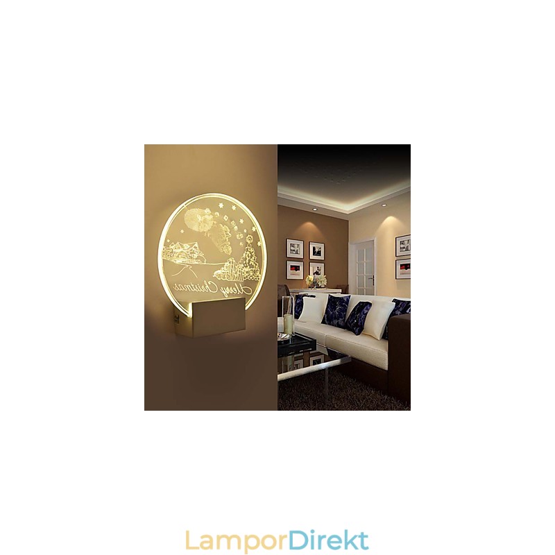 Akryl Vägglampa Pvc Lampa Ljus Modern Contemporary Metal