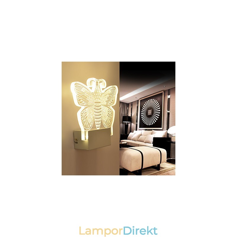 Akryl Vägglampa Pvc Lampa Ljus Modern Contemporary Metal