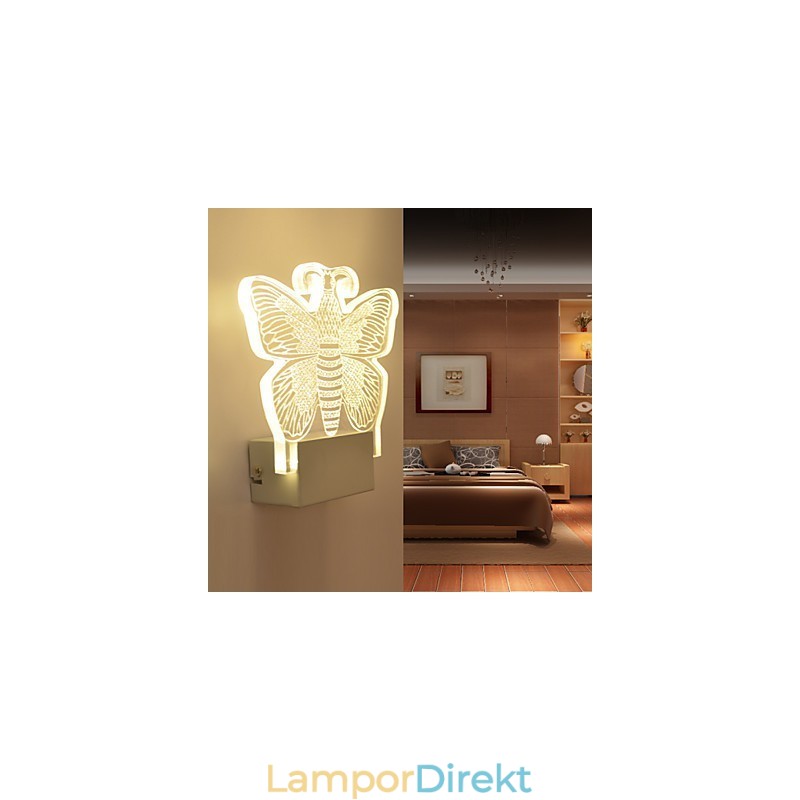 Akryl Vägglampa Pvc Lampa Ljus Modern Contemporary Metal