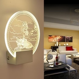 Akryl Vägglampa Pvc Lampa Ljus Modern Contemporary Metal
