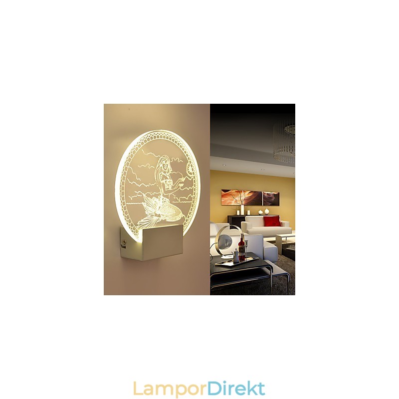 Akryl Vägglampa Pvc Lampa Ljus Modern Contemporary Metal