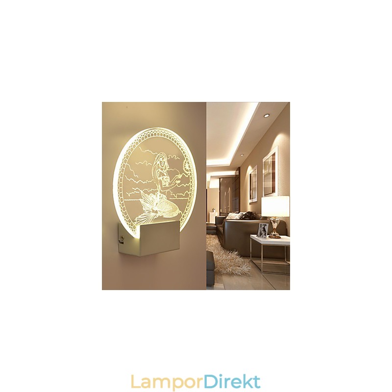 Akryl Vägglampa Pvc Lampa Ljus Modern Contemporary Metal