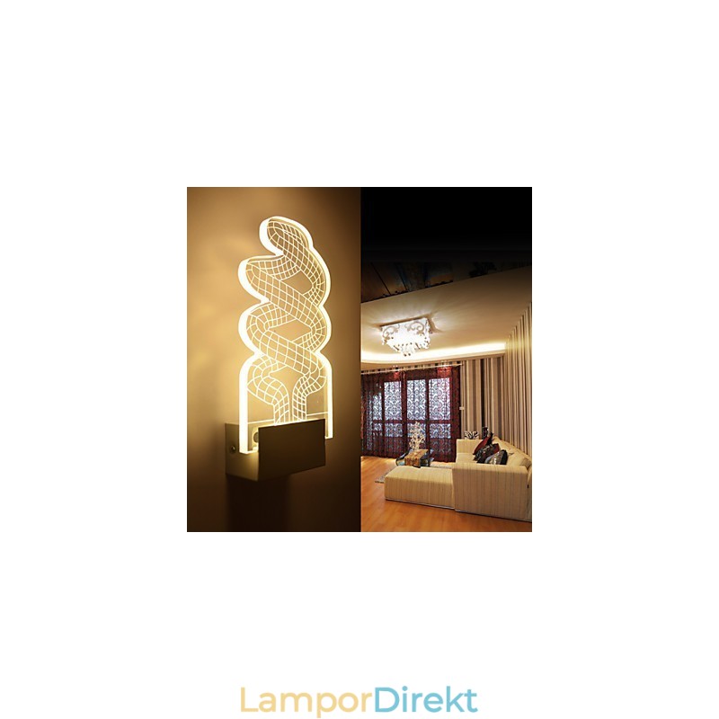 Akryl Vägglampa Pvc Lampa Ljus Chip Modern Contemporary Metal
