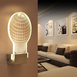 Akryl Vägglampa Pvc Lampa Ljus Chip Modern Contemporary Metal