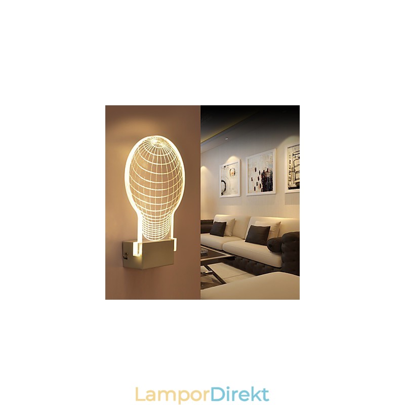 Akryl Vägglampa Pvc Lampa Ljus Chip Modern Contemporary Metal