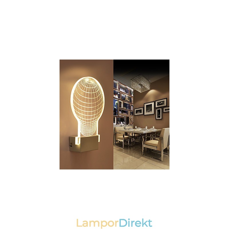 Akryl Vägglampa Pvc Lampa Ljus Chip Modern Contemporary Metal
