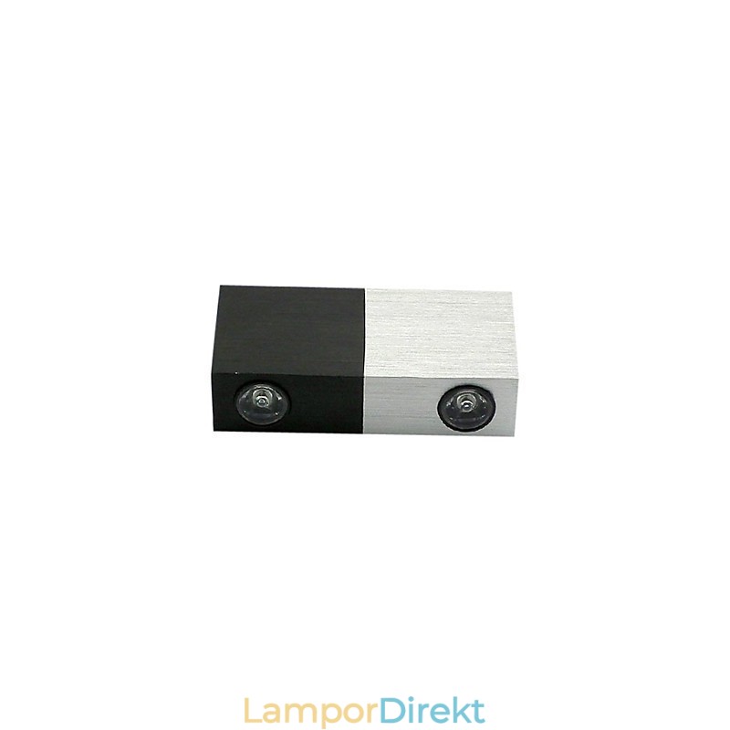 Modern Vägglampa Med Halvsilver Halvsvart Chic Design Cubic Body 2 S