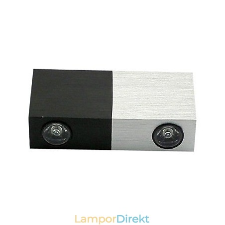 Modern Vägglampa Med Halvsilver Halvsvart Chic Design Cubic Body 2 S Modern Vägglampa Med Halvsilver Halvsvart Chic Design Cubic Body 2 S