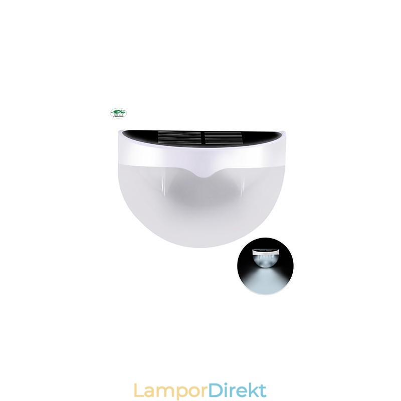 Soldriven Vattentät Ip55 Lampa Vit + Svart