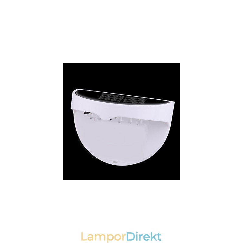 Soldriven Vattentät Ip55 Lampa Vit + Svart