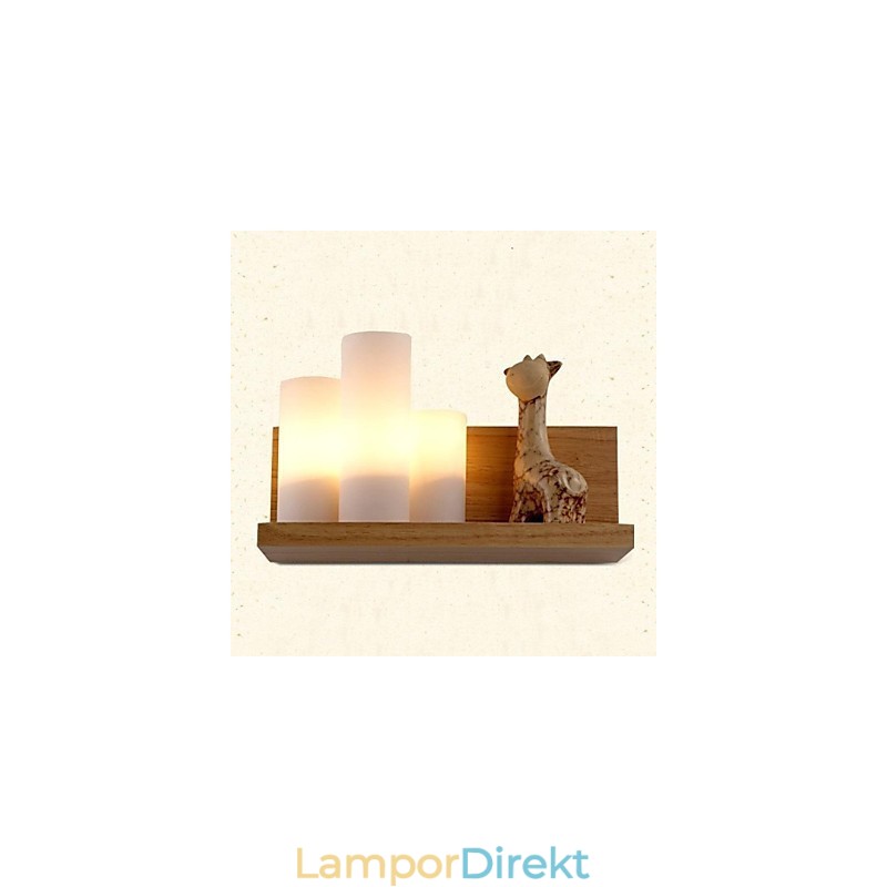 Vägglampa Tre Lampor Och Glas