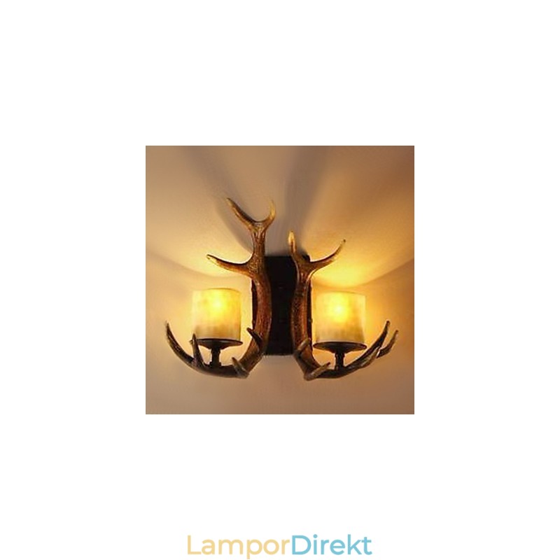 Vägglampa Med 2 Lampor I Hornfunktion