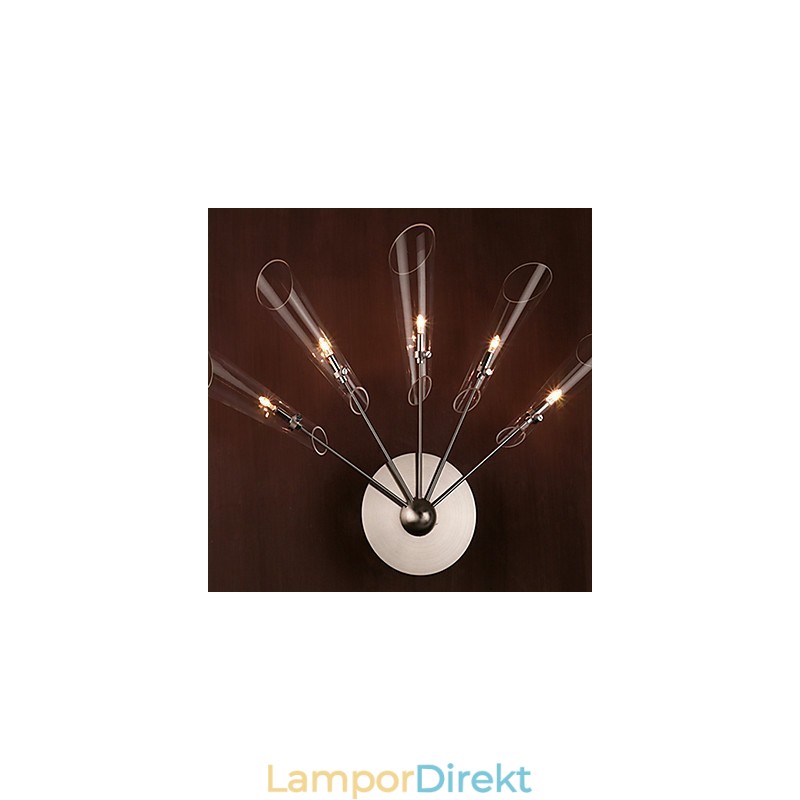 Konstnärlig Kristallvägglampa Med 5 Lampor