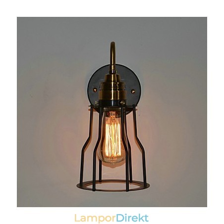 Minimalistisk Konstnärlig Vägglampa Med Svart Metallskelettskärm Minimalistisk Konstnärlig Vägglampa Med Svart Metallskelettskärm