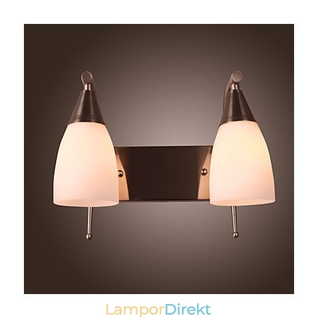 2 Ljus Vägglampa I Vit Skärm 2 Ljus Vägglampa I Vit Skärm