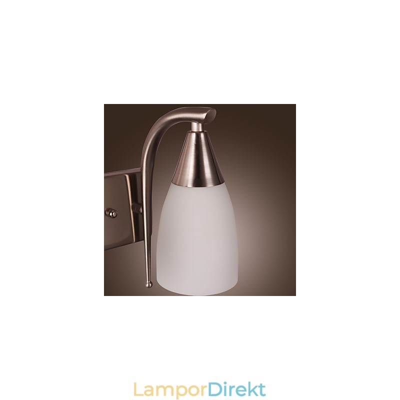 2 Ljus Vägglampa I Vit Skärm