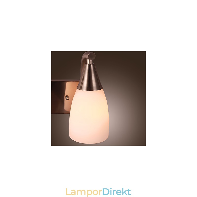 2 Ljus Vägglampa I Vit Skärm