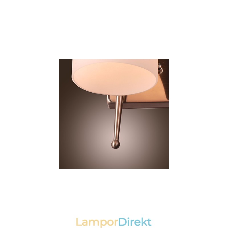 2 Ljus Vägglampa I Vit Skärm