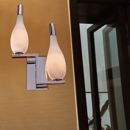 Kristallvägglampa Med 2 Ljus Flaskformad Skärm