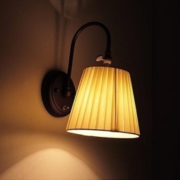 Järnvägglampa Med Tygskärm I 1 Ljus
