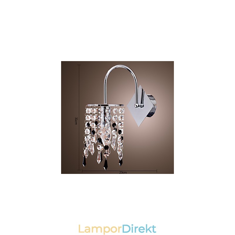 Vägglampa Med Elegant Crystal Drop