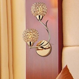 Crystal Wall Sconces Läsvägglampor Modern Contemporary Metal