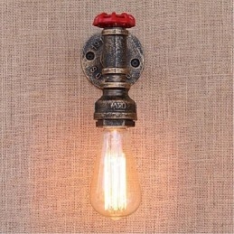 Nostalgi Enkel Vattenpipa Dekorativ Liten Vägglampa Vägglampa