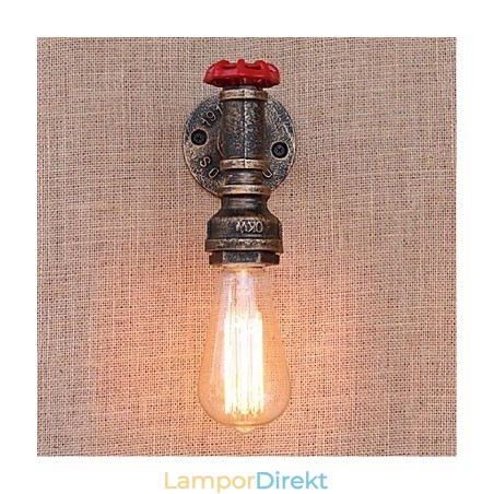 Nostalgi Enkel Vattenpipa Dekorativ Liten Vägglampa Vägglampa Nostalgi Enkel Vattenpipa Dekorativ Liten Vägglampa Vägglampa