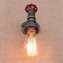 Nostalgi Enkel Vattenpipa Dekorativ Liten Vägglampa Vägglampa
