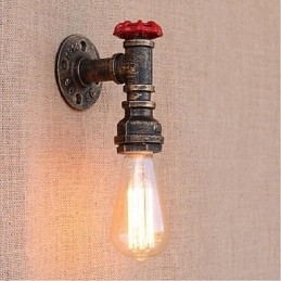 Nostalgi Enkel Vattenpipa Dekorativ Liten Vägglampa Vägglampa
