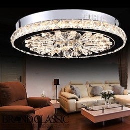 Crystal Flush Mount Modern Contemporary Living Bed Dining Barn Metall