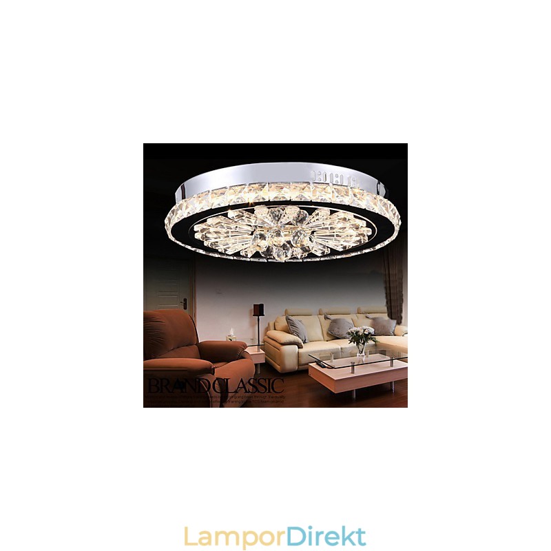 Crystal Flush Mount Modern Contemporary Living Bed Dining Barn Metall